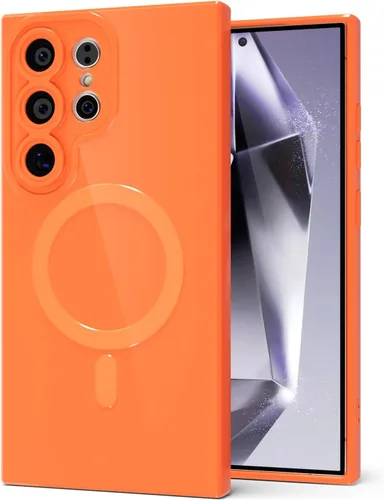 Miniatura 94 de Svanove para Samsung Galaxy S22 Funda de teléfono de silicona magnética, compatible con Magsafe, linda para mujeres, brillante color brillante, gel