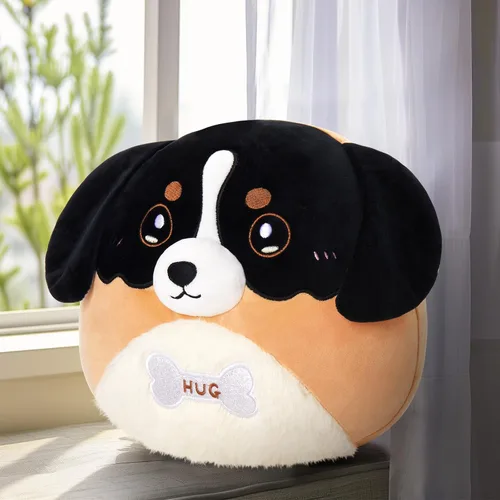 Miniatura 5 de Almohada de felpa de perro de montaña bernés de 12 pulgadas, lindo perro de montaña bernés, juguete de peluche suave para cachorros, regalos