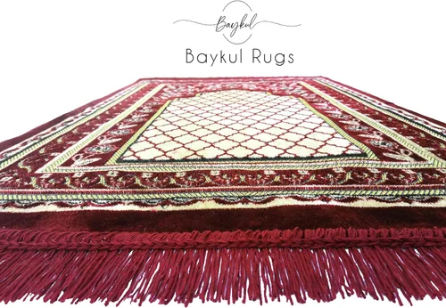 Miniatura 3 de BAYKUL Alfombra de oración musulmana, alfombras de terciopelo turco islámico, gran regalo de Ramadán, tapete de oración Janamaz para mujeres