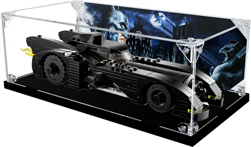 Vitrina acrílica para Lego DC Batmobile: Batman vs. The Joker Chase 76224, caja de exhibición a prueba de polvo compatible con Lego (fondo (30 x 15