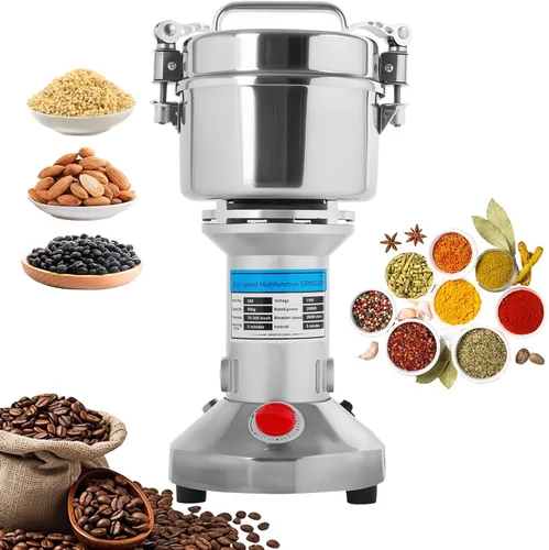 Miniatura 10 de Molinillo de Grano Comercial de 1000g - Molinillo Eléctrico de 3000W de Alta Capacidad para Café, Especias, Frutos Secos y Cereales 32000 RPM
