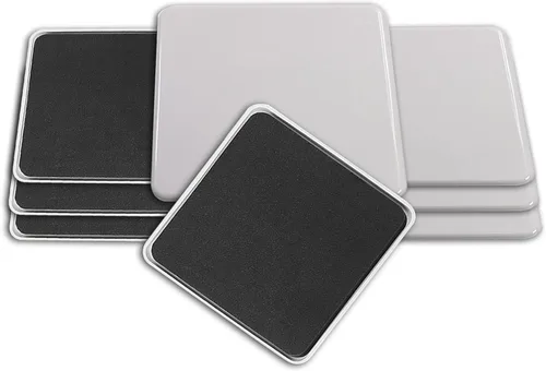 4 deslizadores de muebles grandes reutilizables de 5 pulgadas para alfombras, alfombras cuadradas grandes para muebles, almohadillas móviles de
