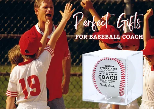 Miniatura 2 de Regalos de entrenador de béisbol: Béisbol impreso con caja de presentación