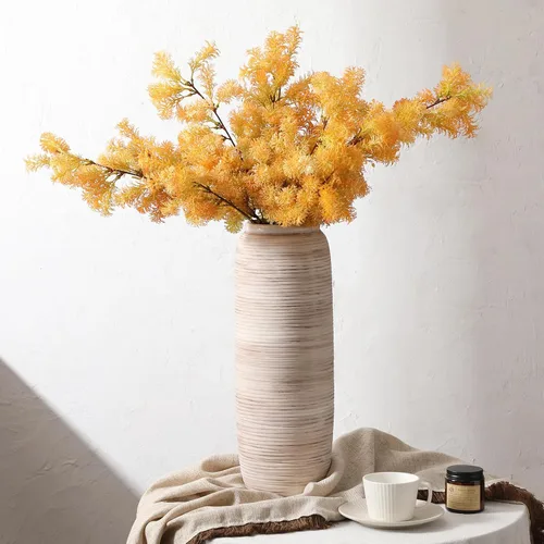 Miniatura 7 de ALMA Jarrón blanco alto para piso, jarrón extra grande de 18'' para ramo de flores secas de hierba de las pampas, jarrones grandes de cerámica