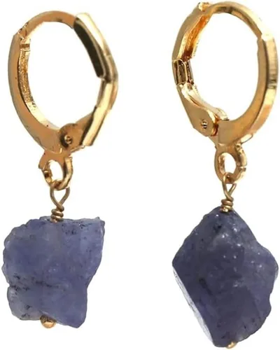 Miniatura 37 de Gempires Handmade Gemstone Hoop Earrings Raw Crystal Dangle Jewelry Hypoallergenic Gold Plated Lightweight Elegant Jewelry Gifts For Women