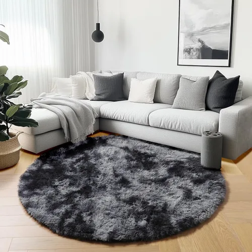 Miniatura 68 de ONASAR - Alfombra de pasillo negra de 2 x 6 pies, esponjosa, lavable, ultrasuave, afelpada, peluda, tapete para bebés, dormitorio de niños, armario