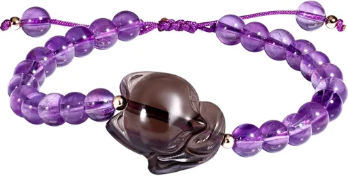 Jeeless Amatista Pulsera Hielo Obsidiana Fox Energía Cristales de Sanación Ansiedad Mujeres Yoga Difusor Joyas de Piedras Preciosas