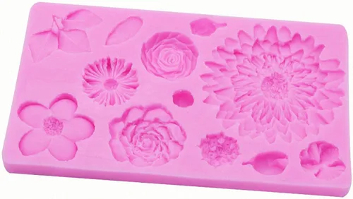 Miniatura 11 de Molde de fondant para bricolaje, flores, cola de sirena, hojas, lindo molde de silicona para pastel de caramelo de chocolate, vela de arcilla hecha