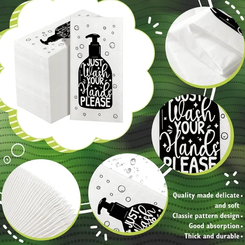 Miniatura 5 de Yexiya 200 toallas de papel desechables para invitados, toallas de mano desechables para baño, servilletas decorativas de baño para tocador, boda
