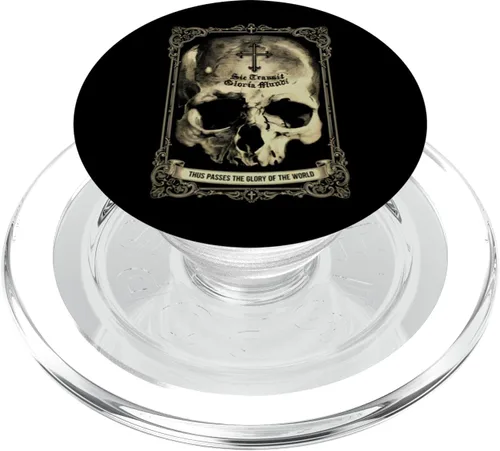 Miniatura 7 de Skull Sic Transit Gloria Mundi Latin Transience Christian PopSockets Adhesive PopGrip