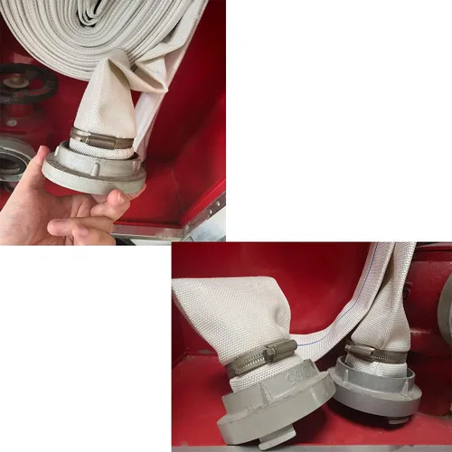 Miniatura 6 de Abrazadera de manguera, paquete de 10 abrazaderas de manguera de engranaje helicoidal de acero inoxidable 304 ajustable de 6 a 2.008 in, abrazaderas