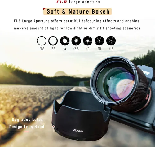 Miniatura 5 de VILTROX 85mm F1.8 Mark II lente de enfoque automático de fotograma completo para Sony E Mount, lente de telefoto medio de apertura grande STM