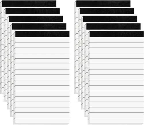 Miniatura 14 de 6 piezas de recambios para bloc de notas de 3 x 5 pulgadas, mini cuaderno de notas en blanco con 30 hojas cada bloc, papel rayado de reglas