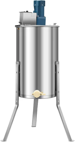 Miniatura 9 de VEVOR Extractor eléctrico de miel, extractor de miel de 3 marcos con tapa transparente, centrifugadora de tambor de panal de acero inoxidable