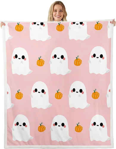 Miniatura 13 de Erosebridal Manta gótica de murciélagos de Halloween, manta de forro polar blanco y negro de 40 x 50 pulgadas, silueta vintage para niños, sombras