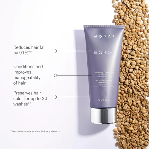 Miniatura 4 de MONAT Acondicionador de engrosamiento clínico IR – Acondicionador vegano para adelgazar el cabello con romero y menta – Reparación y acción