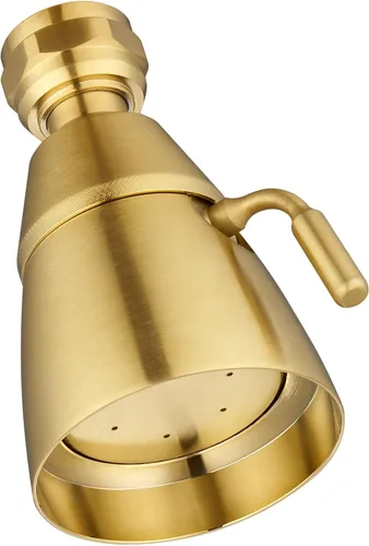 Miniatura 12 de Cabezal de Ducha de Ángulo Simple, Cabezal de Ducha de Latón de Alto Flujo, Ajustable en Ángulo y Flujo de Agua, G 1/2, Níquel Cepillado