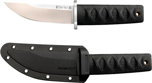 Miniatura 2 de Cold Steel Kyoto II 3-3/8" Cuchillo de hoja fija de acero inoxidable 8Cr13MoV compacto y duradero con punta de gota para uso al aire libre y caza