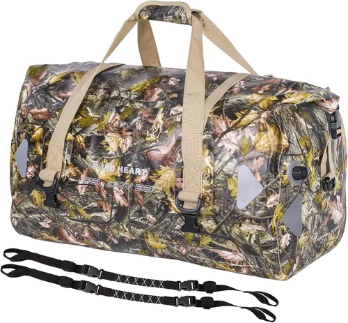 Miniatura 18 de WILD HEART Bolsa de lona impermeable para motocicleta, PVC500D, doble parte inferior, con correas de cuerda y bolsillo interior, 40L, 66L, 100L, 66L