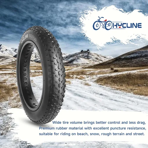 Miniatura 4 de Neumático de Reemplazo para Bicicleta de Llanas Anchas Hycline: Neumáticos Plegables MTB de Alto Rendimiento y Resistente al Desgaste de 20x4.0