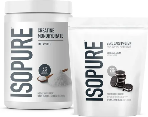 Miniatura 16 de Isopure Zero Carb 100% Proteína Pura de Suero Aislado en Polvo, Sin Lactosa, Sin Gluten, Con Vitaminas, Vainilla Cremosa, 25g de Proteína por