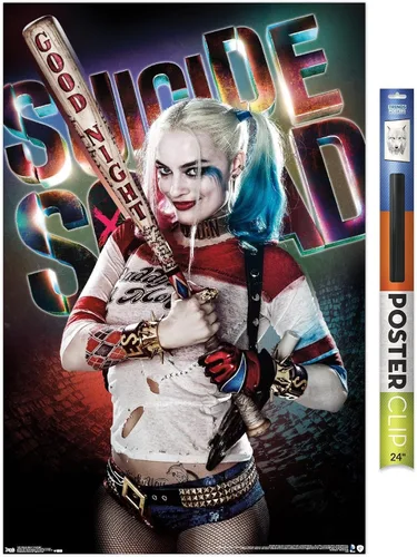 Miniatura 19 de Trends International DC Comics Movie - Escuadrón suicida - Póster de pared de buenas noches, 22.375 x 34 pulgadas, versión enmarcada en negro
