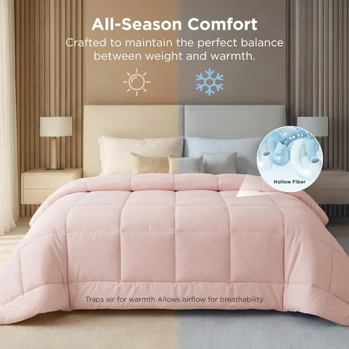Miniatura 214 de Bedsure Relleno de edredón – Edredones acolchados tamaño King, edredón para todas las estaciones, ropa de cama alternativa de plumón suave, con 8