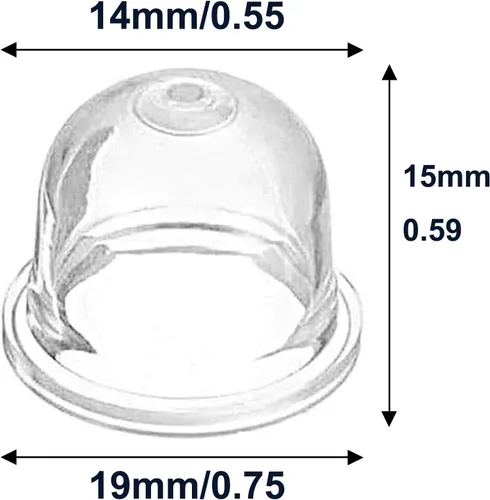 Miniatura 2 de Paquete de 4 bombillas de carburador 12318109560 para Poulan 530035361 Echo 0057003 0057004 Shindaiwa 7002981480 McCulloch 22583400 Homelite