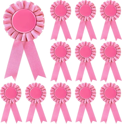 12 Piezas de Cintas de Premio en Blanco, Premio de 1er Lugar, Medalla Roseta, Ganador, Reconocimiento de Victoria, Cinta de Participación para Rosa