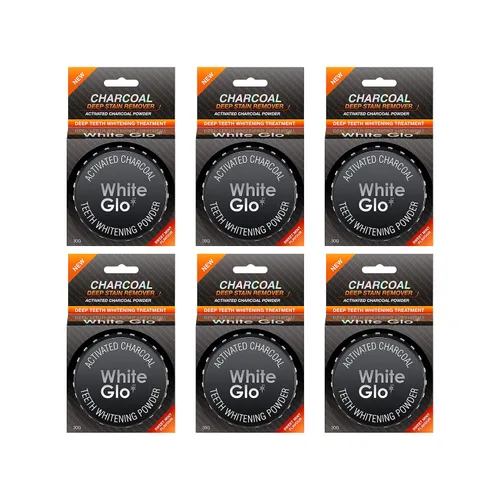 Miniatura 5 de White Glo Polvo blanqueador de dientes de carbón activado, altamente absorbente para limpiar manchas profundas y decoloración, sabor a menta fresca