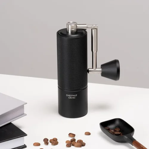 Miniatura 2 de TIMEMORE C3S Pro - Molinillo de café manual con rebaba cónica de acero inoxidable, cuerpo totalmente metálico, ajuste ajustable