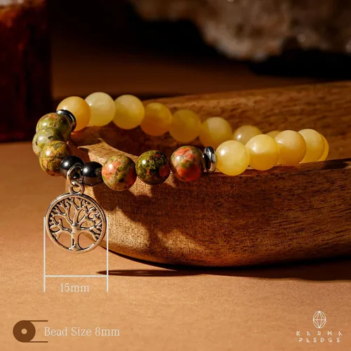 Miniatura 4 de Pulseras de cristal para mujeres y hombres, regalos de cumpleaños, hechas a mano de 0.236 in con cuentas de piedra para equilibrio de chakras