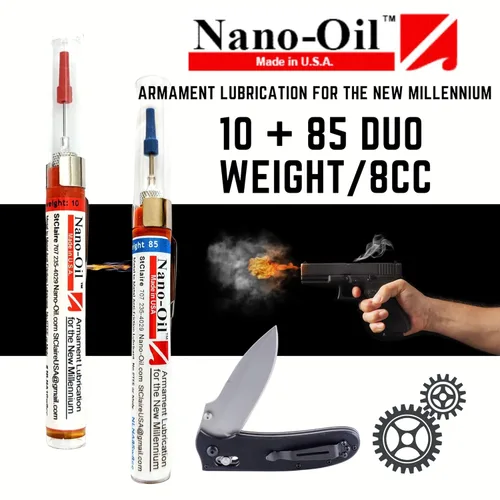Miniatura 2 de Nano-Oil Duo: Kit Original y Grado Pesado 10+85 Peso - de St. Claire - NanoLube Concentrado Antifricción - Nano Oil para Cuchillos, Lubricante
