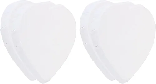 Miniatura 7 de PATIKIL Paquete de 4 paneles de madera con forma de corazón de 8 x 8 pulgadas, paneles de arte en blanco estirados para pintura acrílica, óleo