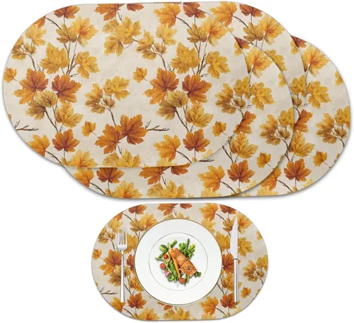 Miniatura 47 de Ghost Placemats Set of 2 Wipeable Faux Leather 12X18 Inch Waterproof Non-Slip Mats Spooky Table Decor Heat Resistant for Scary Dinner Party Fantasma