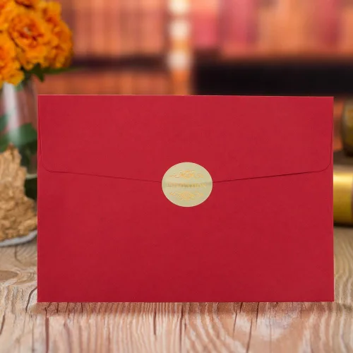 Miniatura 8 de Hosmsua 50 tarjetas de invitaciones de flora de encaje cortado con láser rojo con mariposa dorada y sobres para despedida de soltera, boda