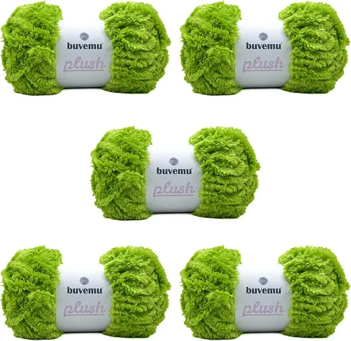 Miniatura 61 de Hilo de Pelo Sintético Super Suave y Grueso, Súper Suave y Esponjoso para Tejer, Crochet y Manualidades, 100 Gramos (3.53 Onzas) 109 Yardas