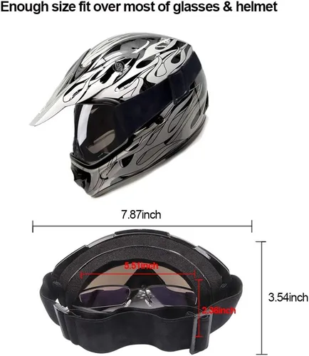 Miniatura 4 de Gafas de Motocicleta Motocross Dirt Bike Resistentes al Viento ATV A Prueba de Polvo Gafas de Carreras Resistentes a los Arañazos Gafas de Seguridad
