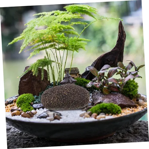 Miniatura 5 de Ocultador de llaves de roca falsa para exteriores, caja de almacenamiento de llaves de piedra decorativa para jardín, porche, patio, doble propósito