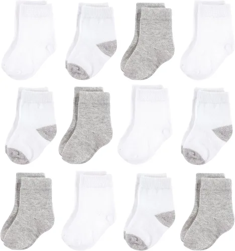 Miniatura 126 de Hudson Baby - Calcetines de algodón para bebés recién nacidos y Terry para niñas bebés