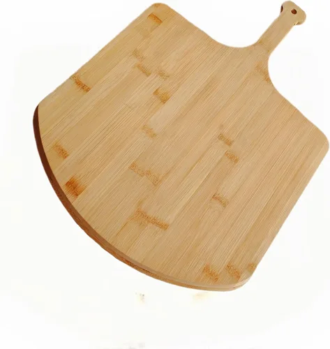 Miniatura 5 de Tabla de pizza de bambú de 12 pulgadas, tabla de cortar de pizza de madera, tabla para servir pizza para cocina, tabla de charcutería, natural 01