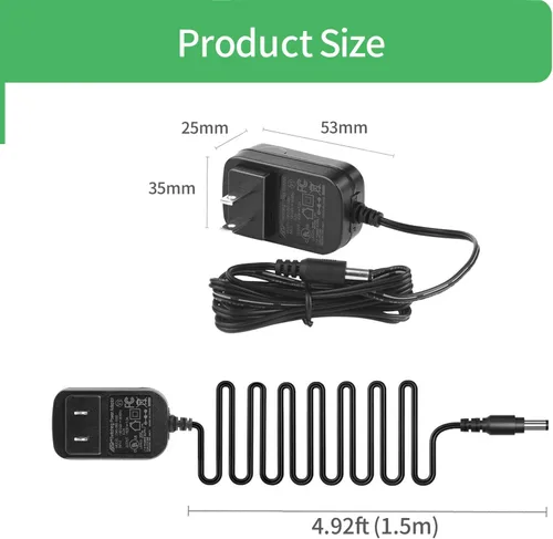 Miniatura 2 de Fuente de alimentación de 6 V CC 1A, adaptador de CA de 100-240 V a CC 6 V con enchufe de 0.217 in x 0.083 in, protección inteligente