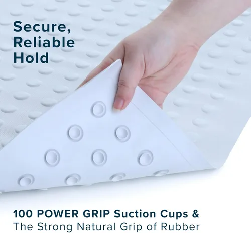 Miniatura 7 de SlipX Solutions Alfombrilla de seguridad de goma duradera de 22 x 14 pulgadas, siéntete seguro y seguro en tu baño o ducha, textura de superficie