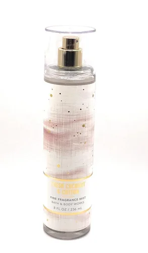 Bath & Body Works - Bruma de fragancia fina de coco fresco y algodón, 8 onzas líquidas