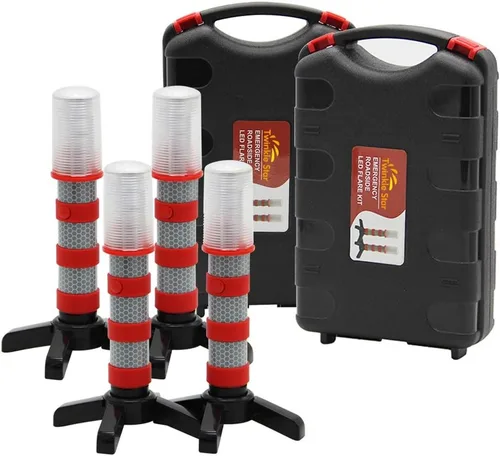Miniatura 7 de Kit de bengalas de emergencia para carretera Twinkle Star con luz LED de seguridad, luz de advertencia de carretera, faro de alerta de carretera