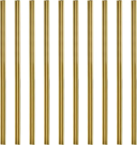 Miniatura 15 de uxcell 10 popotes de metal reutilizables, 8.5 pulgadas, con forma de corazón, de acero inoxidable para beber batido, bebidas frías, bebidas