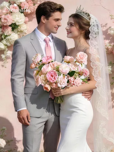Miniatura 8 de Serwalin Flores artificiales, flores rosadas, flores de seda falsas, flores de pastel de boda, flores para ramos de boda, centros de mesa, Un rosa