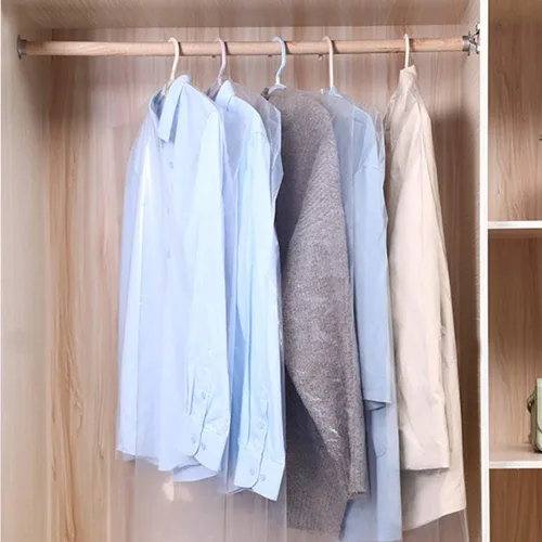 Miniatura 2 de 10 fundas de plástico transparente para ropa de 35.4 pulgadas, bolsas protectoras a prueba de polvo, adecuadas para almacenamiento en el hogar