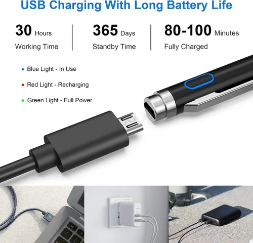 Miniatura 4 de Lápices capacitivos para pantallas táctiles, NTHJOYS Universal de punta fina para iPad, iPhone, teléfono inteligente iOS/Android y otras tabletas