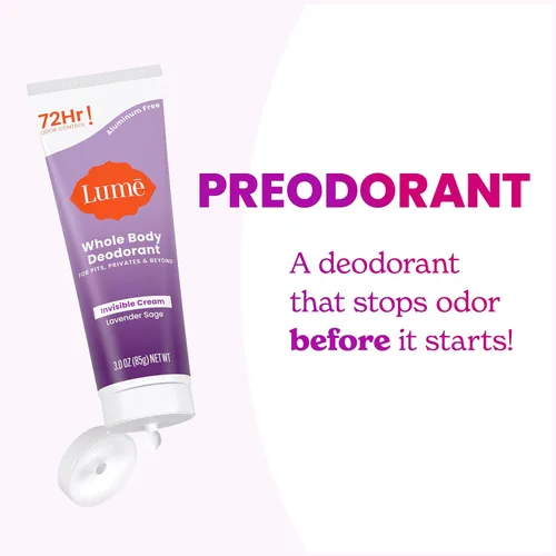 Miniatura 6 de Lume Desodorante para todo el cuerpo - Tubo de crema invisible - Control de olor durante 72 horas - Sin aluminio, sin bicarbonato de sodio, seguro